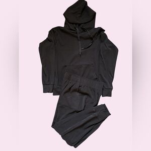 Yogalicious Lux XS Coffee Break Fleece Hoodie and Tapered Jogger Set Belk